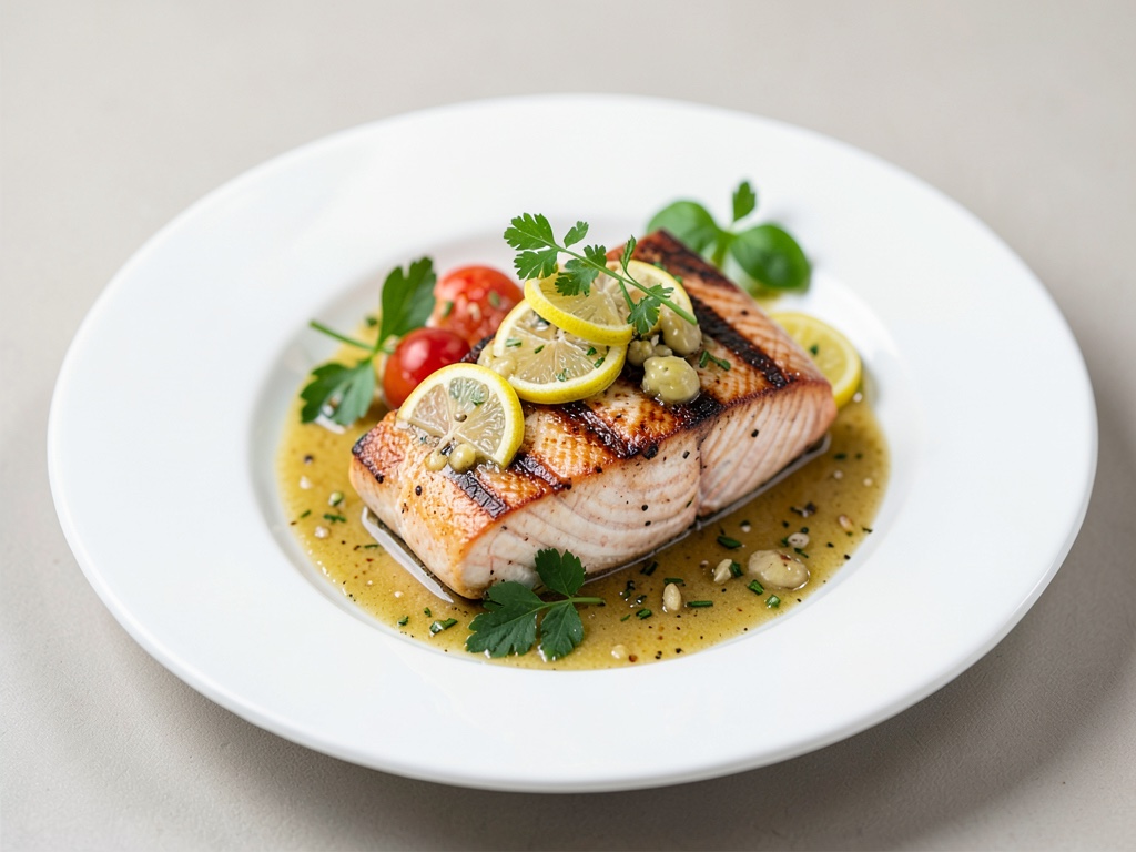 Salmone al salmone al limone e aglia al grill