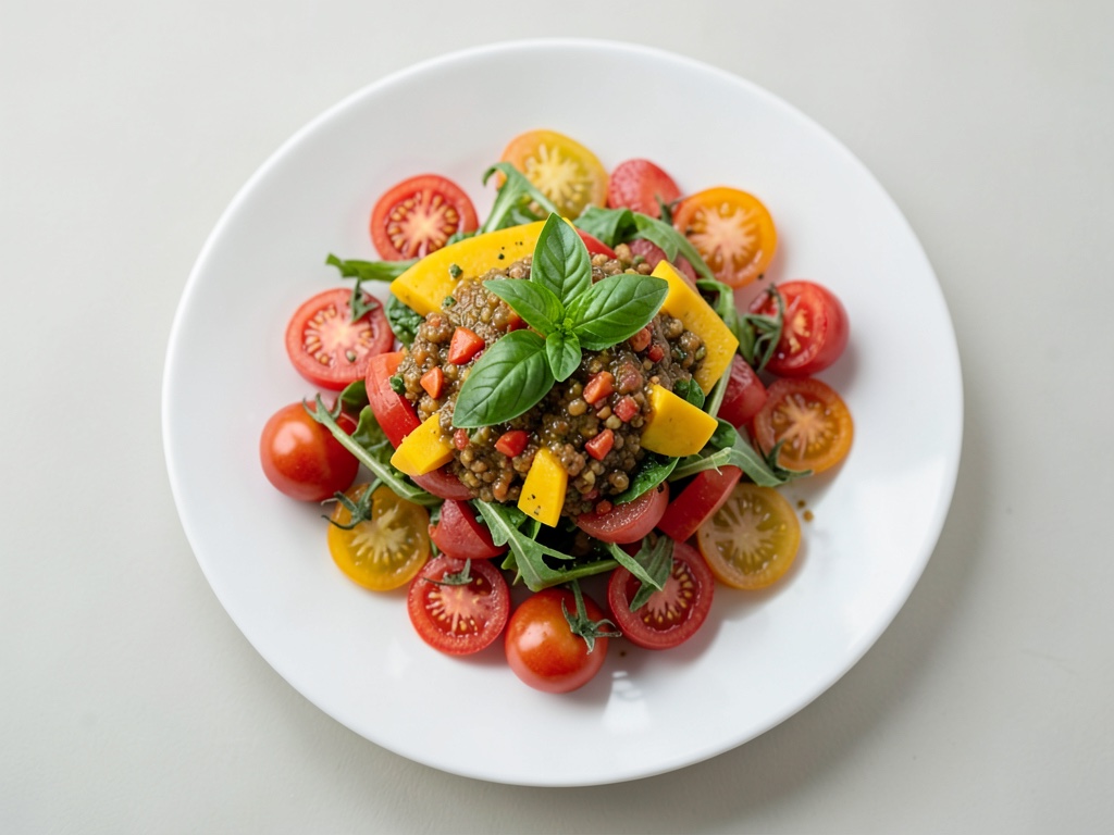Lechuga romana a la parrilla con salsa de melón y tomate