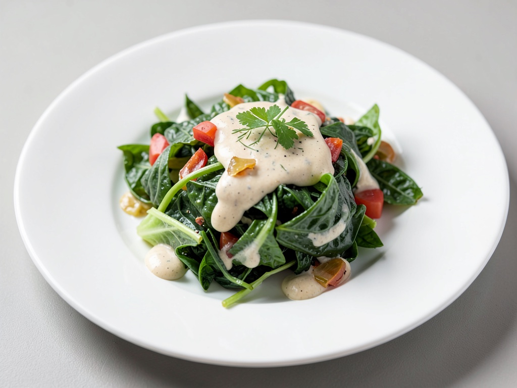 Insalata Romana alla griglia con condimento al maionese vegana