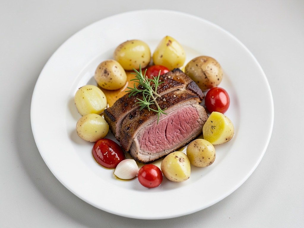 Maiale alla griglia con patate e quark