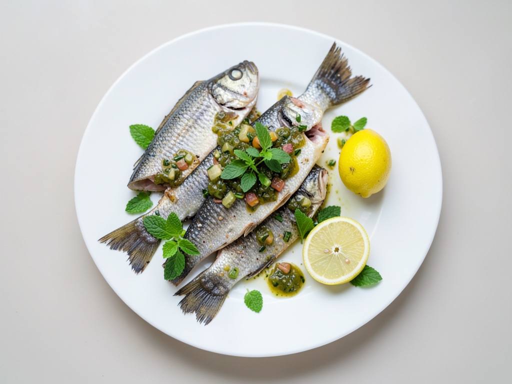 Branzino alla griglia con relish al coriandolo e lime