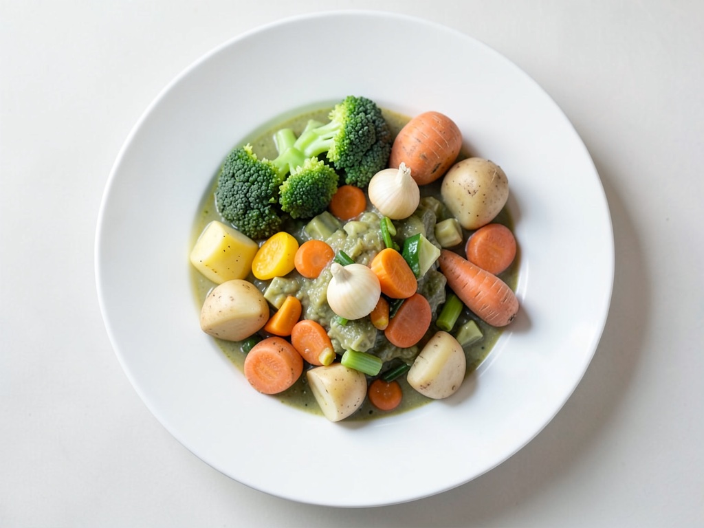 Guiso de verduras con patatas y col blanca