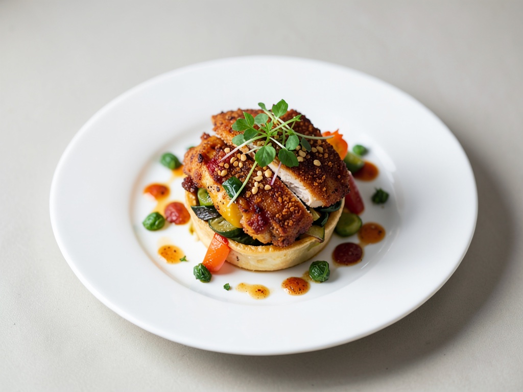 Torta croccante di pollo e verdure