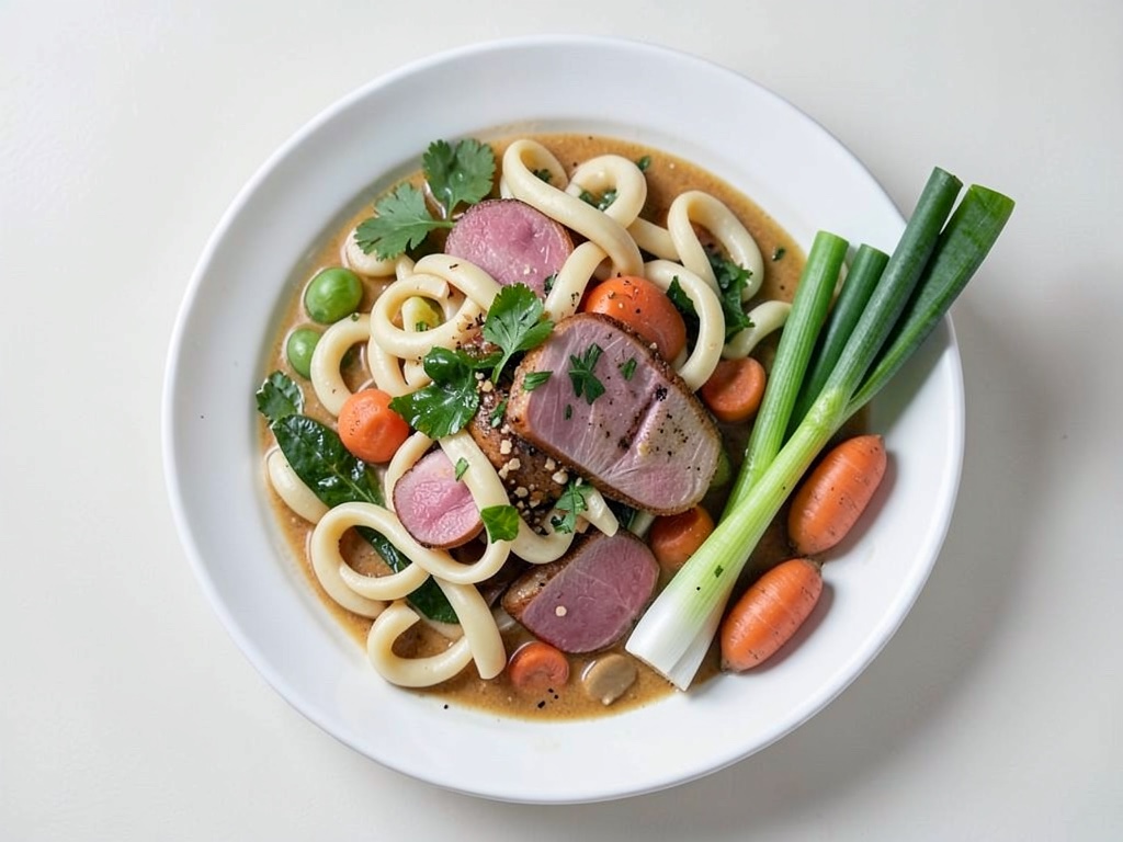 Padella di verdure con Schupfnudeln e prosciutto della Foresta Nera