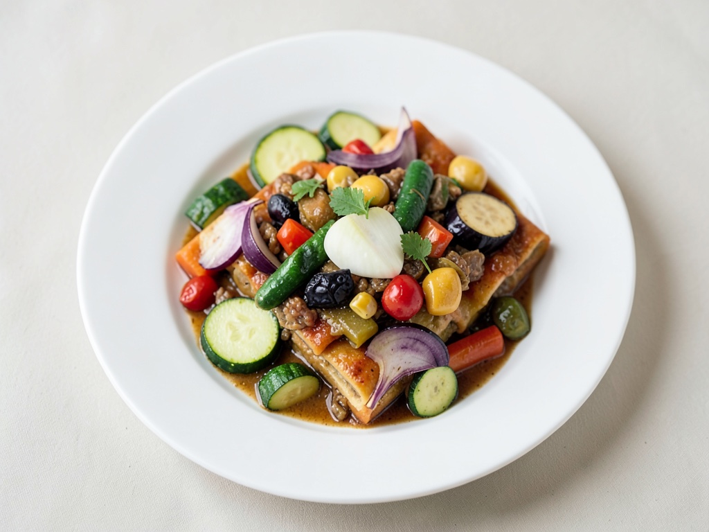 Lasagne aux légumes avec légumes de ratatouille