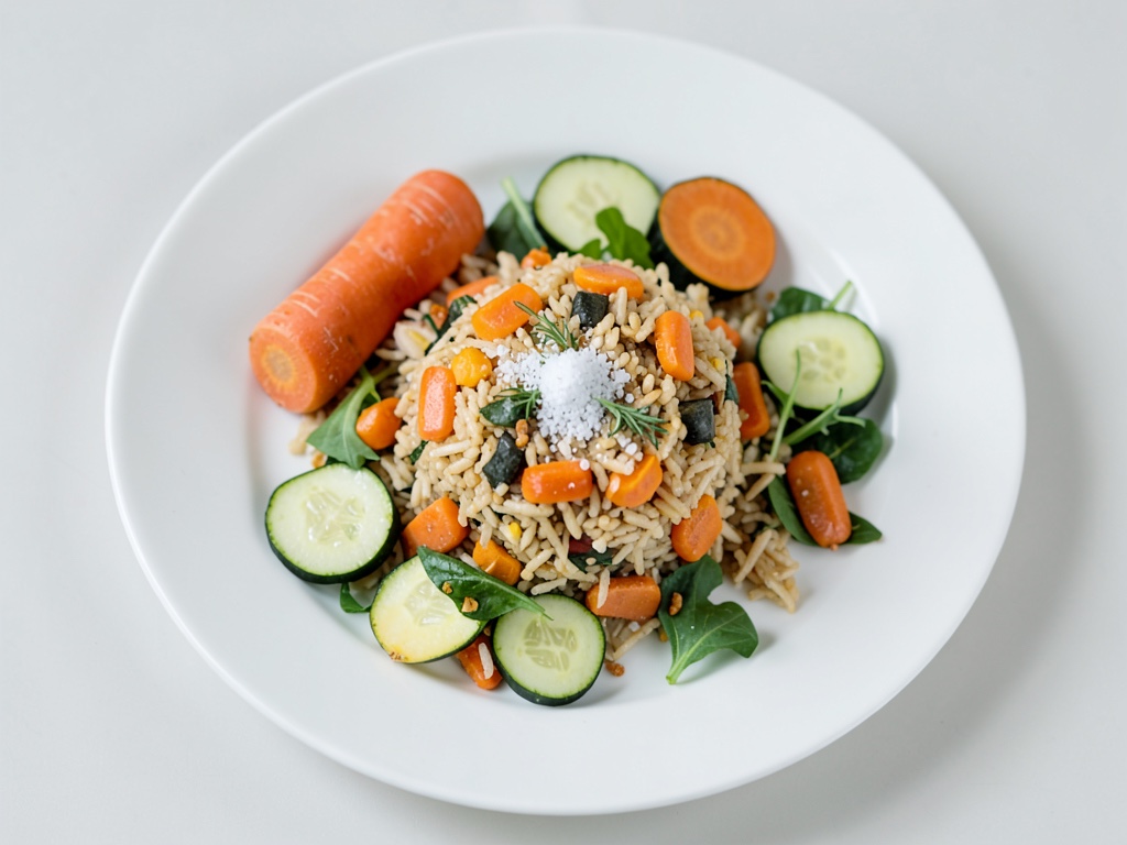 Insalata di riso stratificata con arancia