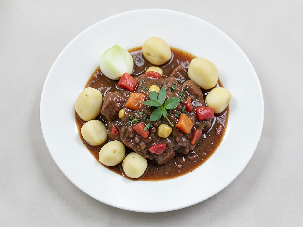 Stufato tenero con gnocchi di patate