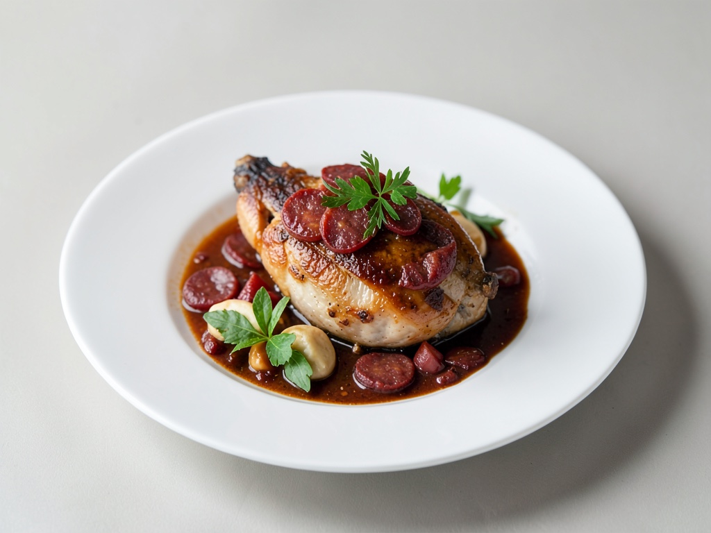 Pollo stufato con chorizo