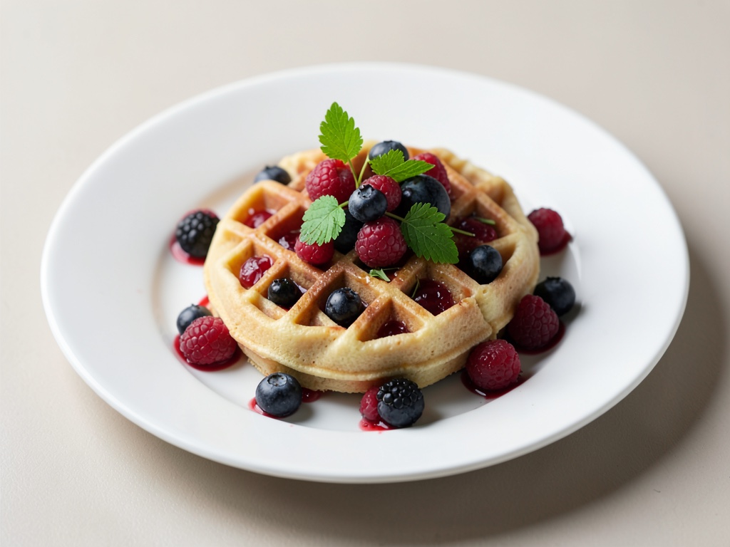 Tortitas saludables de desayuno con bayas