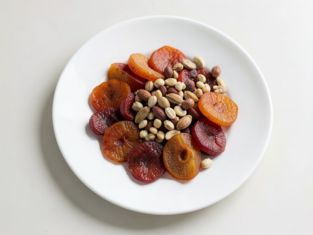 albaricoques secos y nueces