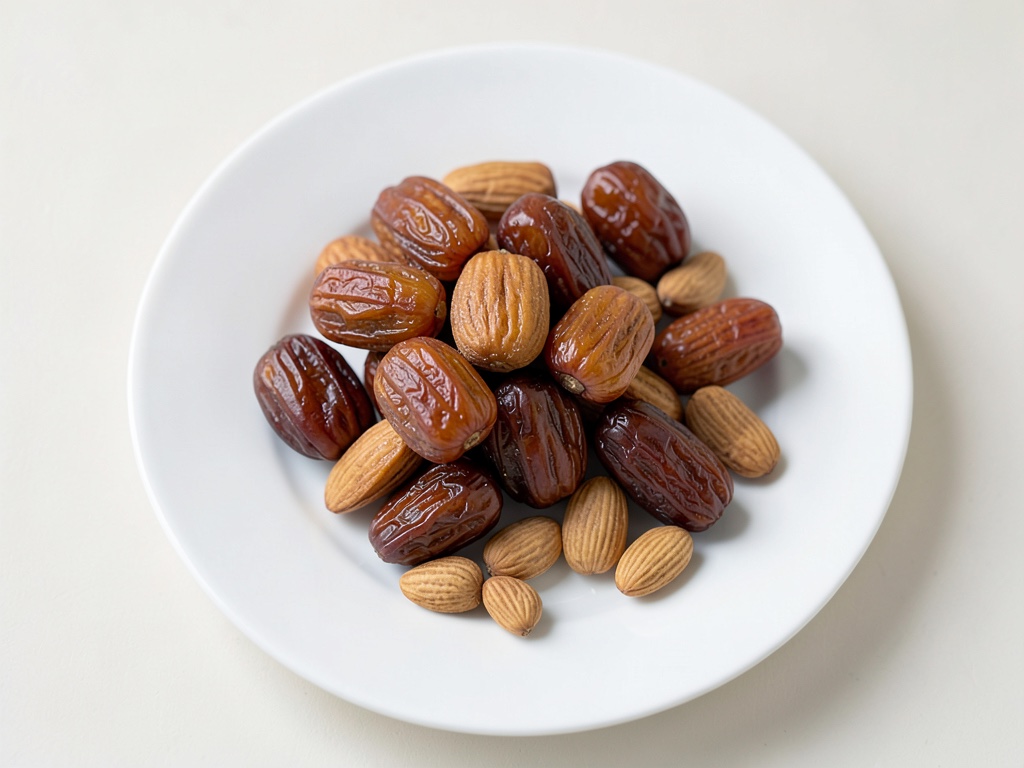dátiles secos + almendras