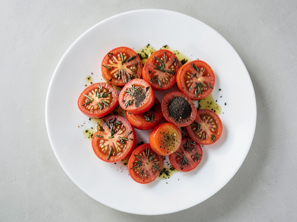 Pomodori croccanti nell'olio alle erbe