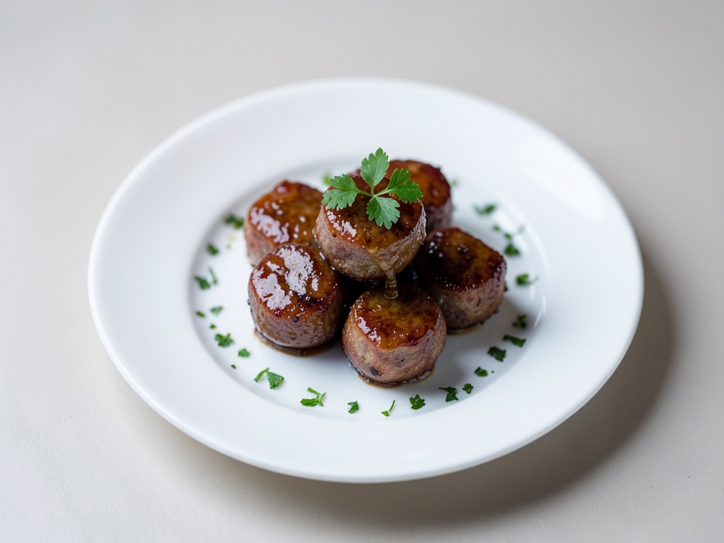 Bocados de salchicha bratwurst glaseada