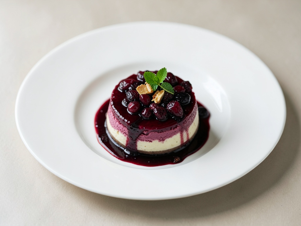 Dessert al vino caldo con ciliegie