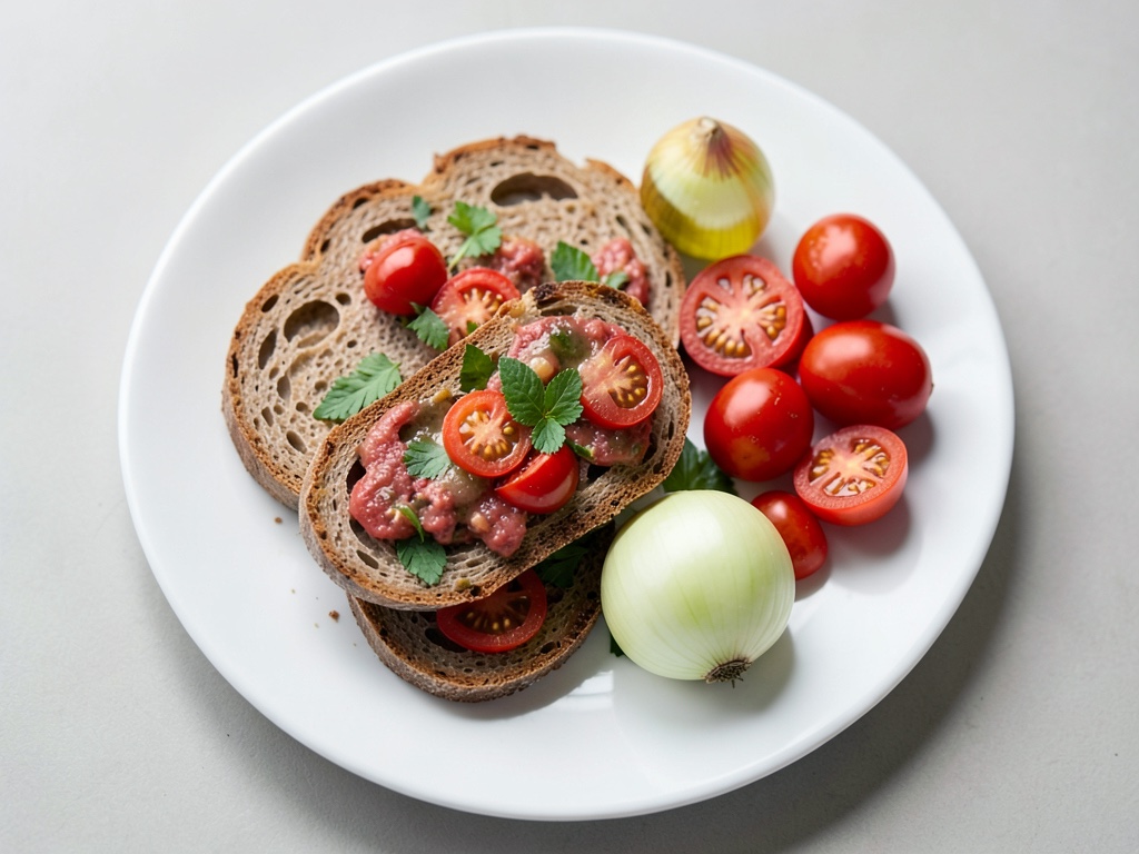 Bruschetta croccante senza glutine con pomodori
