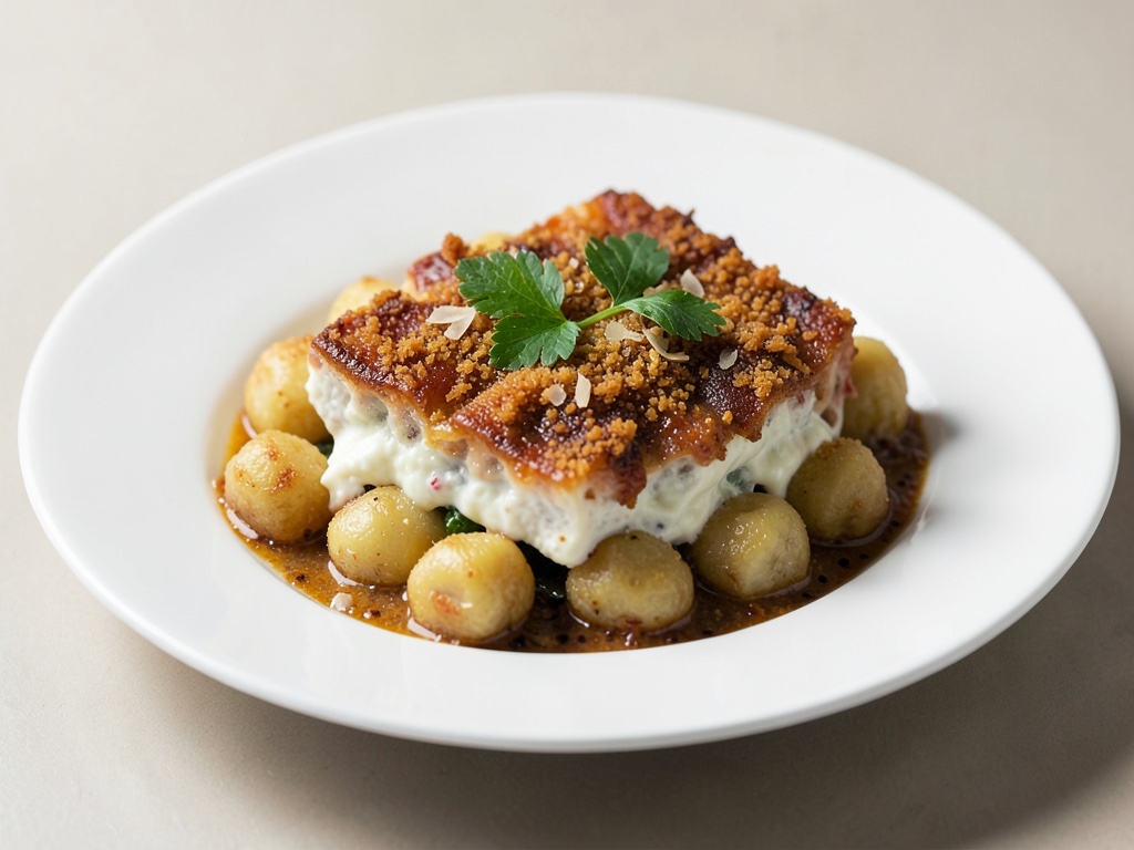 Gratin croccante di gnocchi e mozzarella