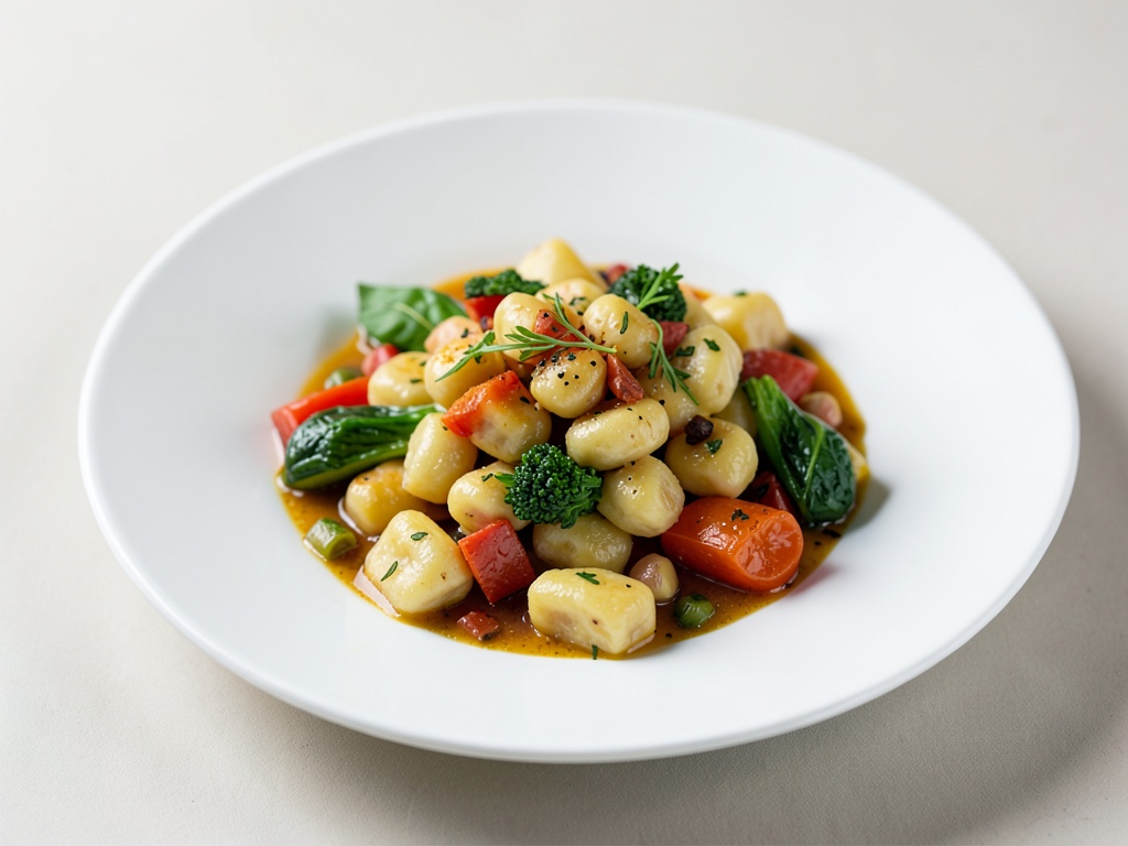 Gnocchi con verdure mediterranee