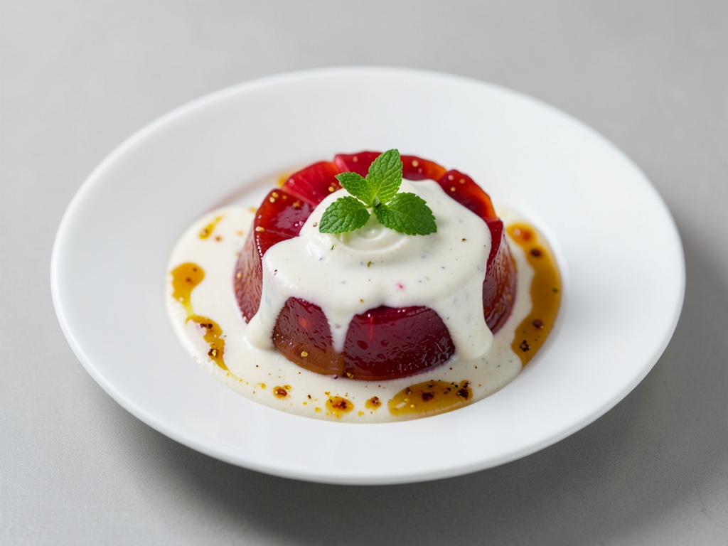 Gelè alla frutta con crema alla vaniglia