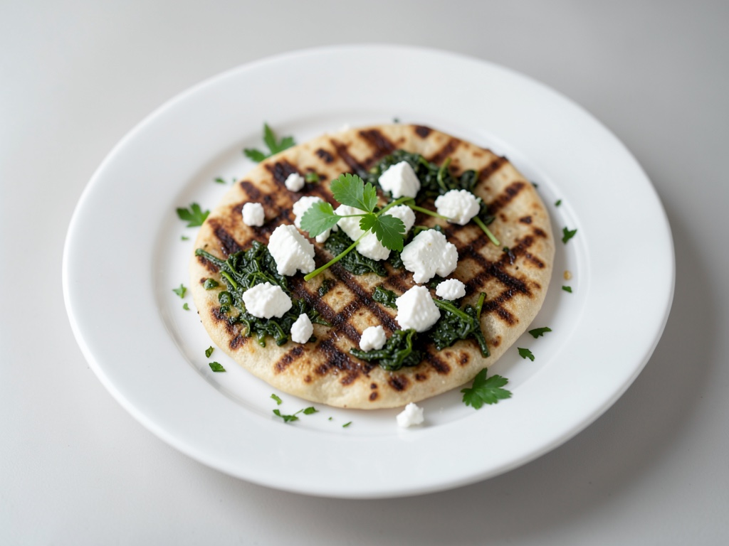 Gözleme alla griglia con ripieno di feta e spinaci