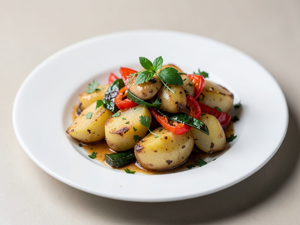 Padella greca di patate con peperoni