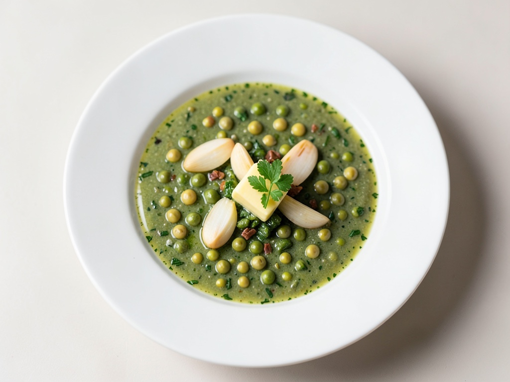 Sopa verde de guisantes