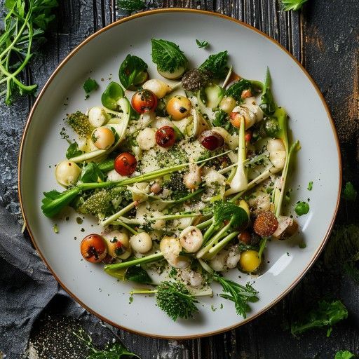 Insalata estiva fresca agli asparagi