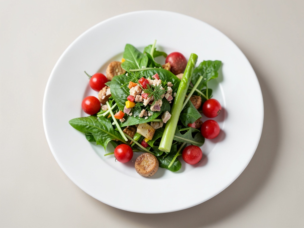 Insalata verde fresca con asparagi