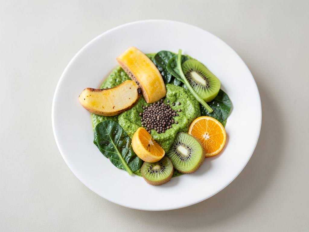Grüner Smoothie mit Chia-Samen