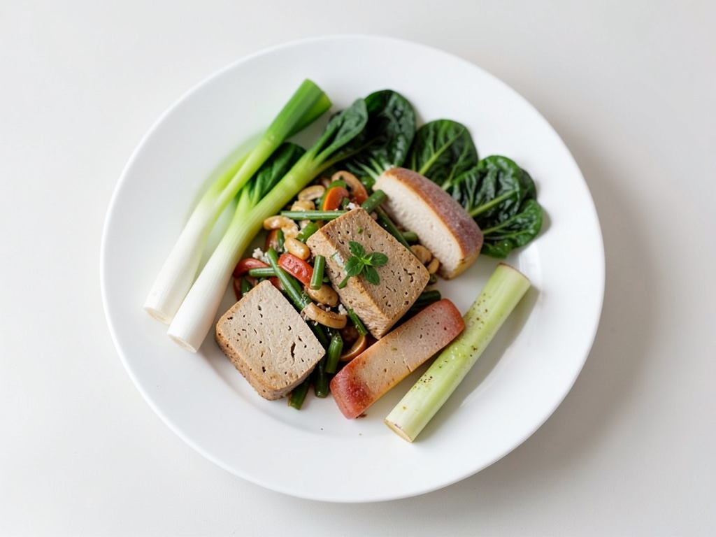 Verdure verdi al wok con tofu