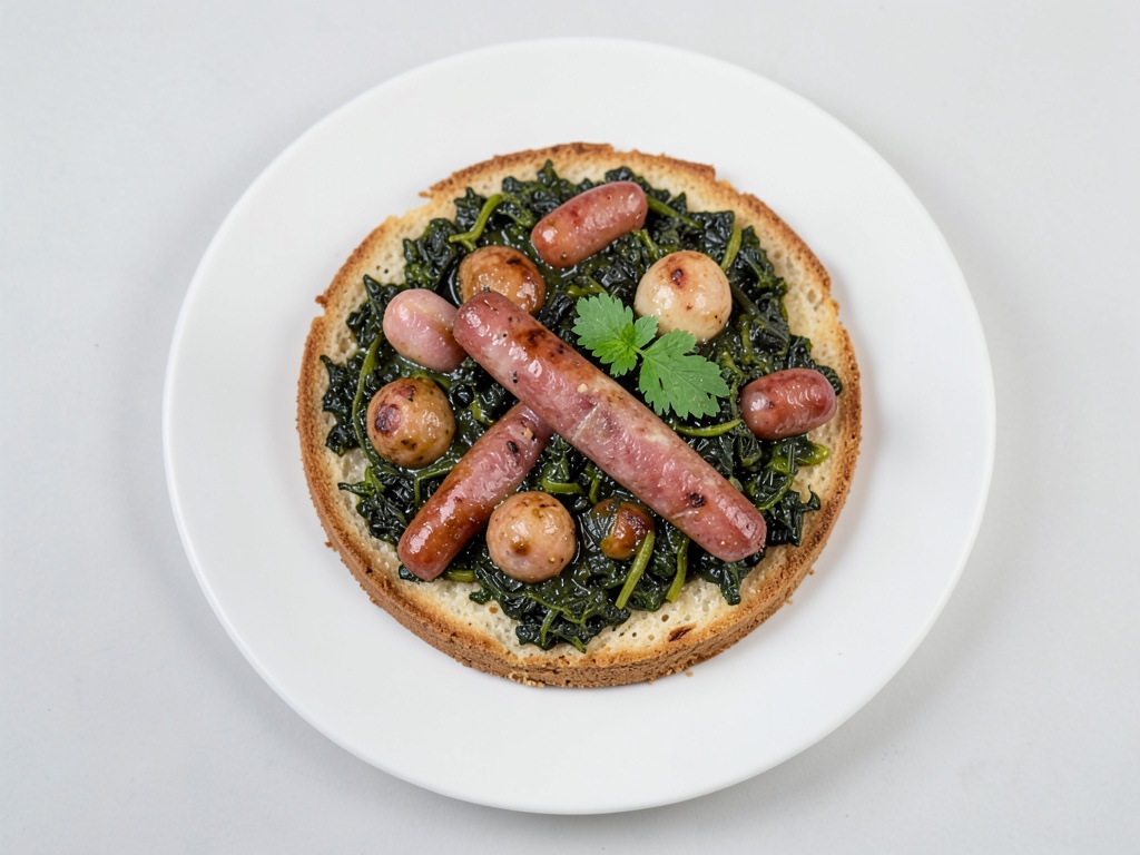 Torta di cavolo riccio con salsiccia
