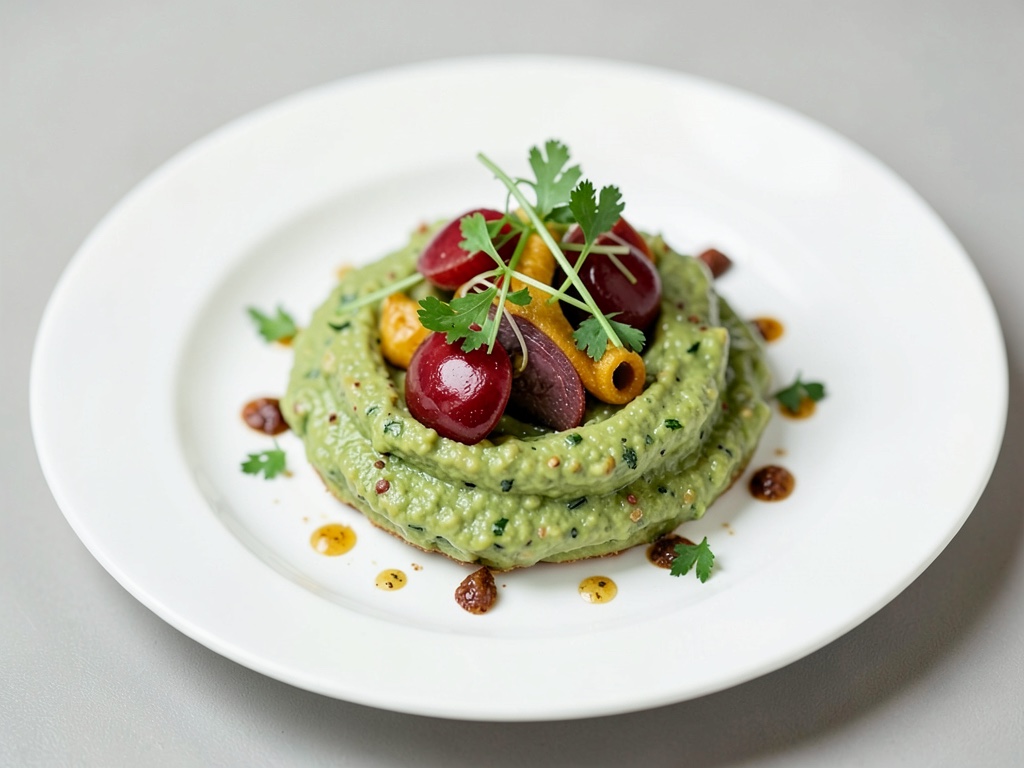 Guacamole con diseño de estadio de fútbol