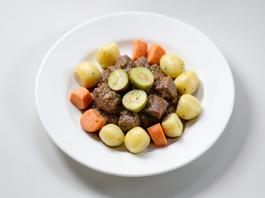 Gulasco di fichi con gnocchi di patate fatti in casa