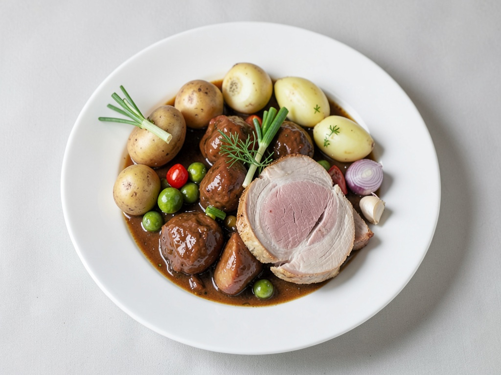 Gulasco di Szeged con patate e porro