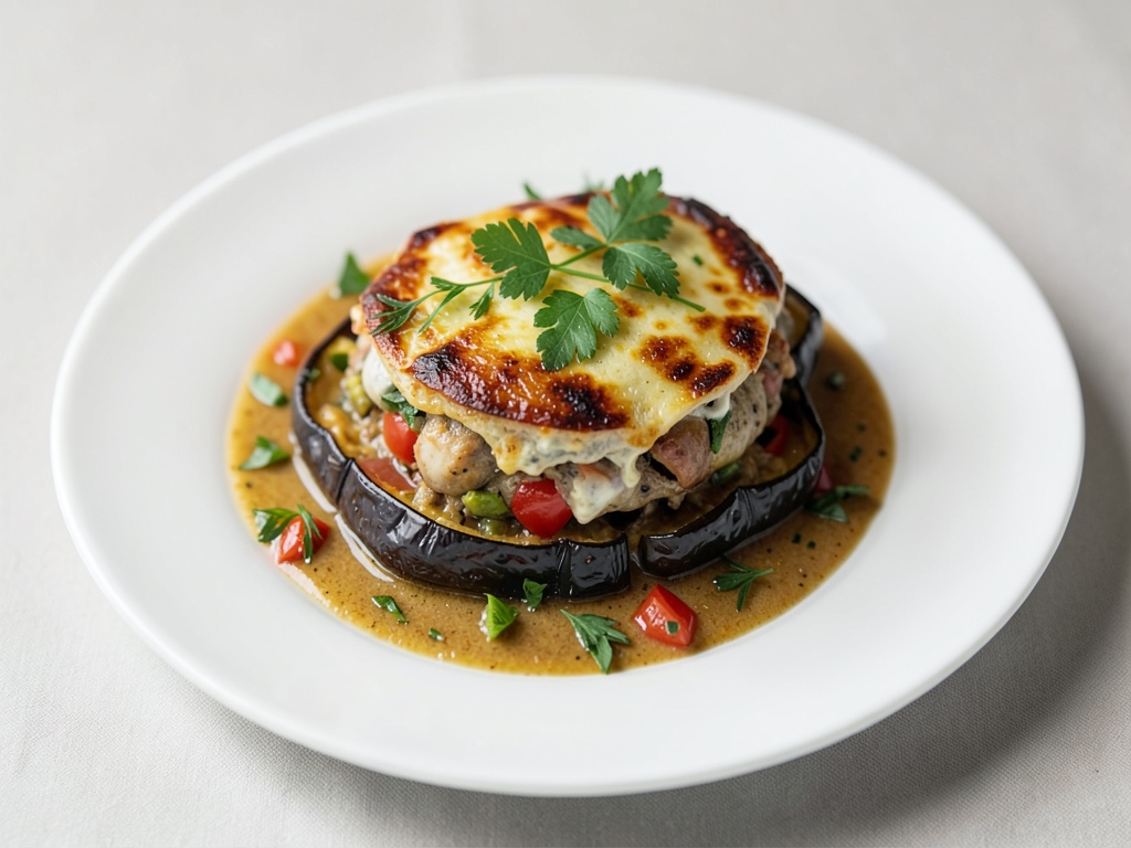 Vegan Gyros Moussaka with Baked Eggplant