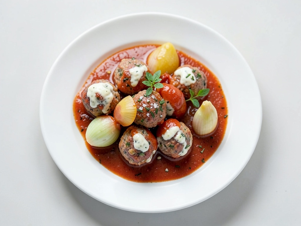 Polpette di peperoni e panna con riso