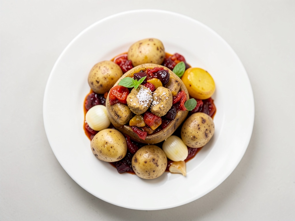 Polpette con verdure di barbabietola