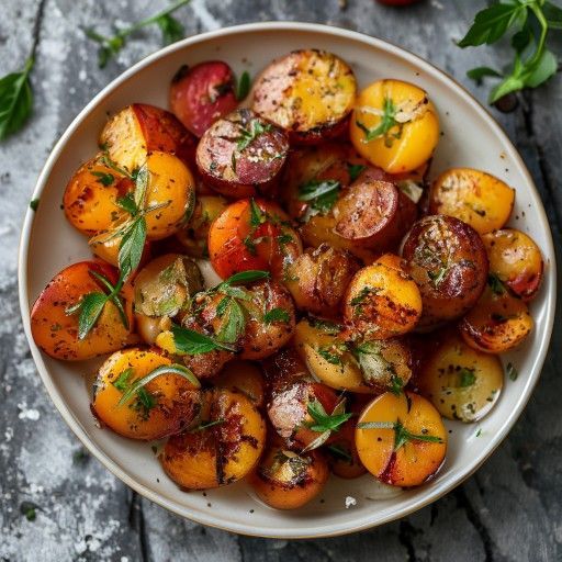 Hähnchen vom Grill mit Honig-Rosmarin-Kartoffeln
