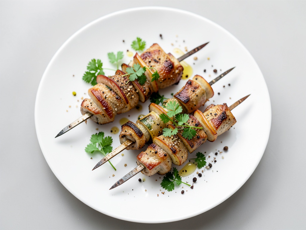 Brochettes de poulet au citron vert et coriandre