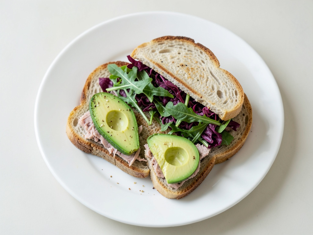 Panino al pollo, rucola e avocado
