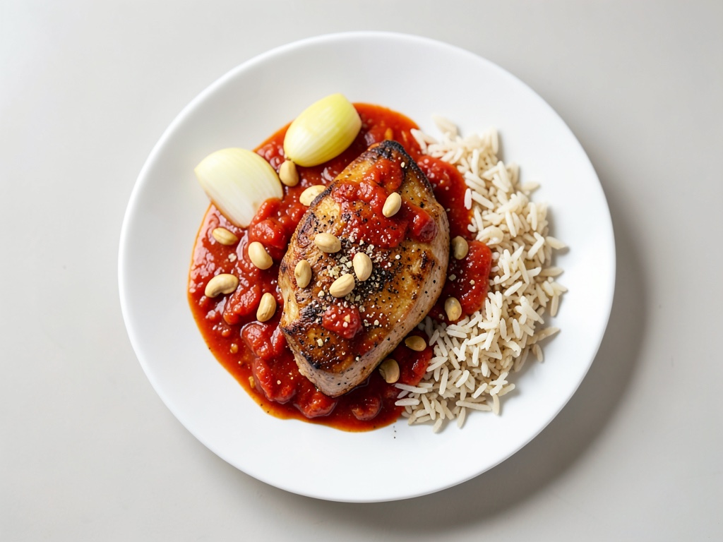 Petto di pollo in salsa di pomodoro piccante