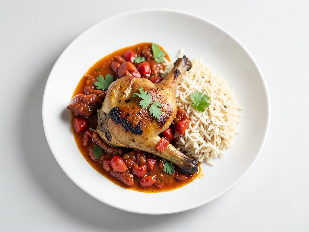 Straccetti di pollo con peperoni, zucchine e riso basmati