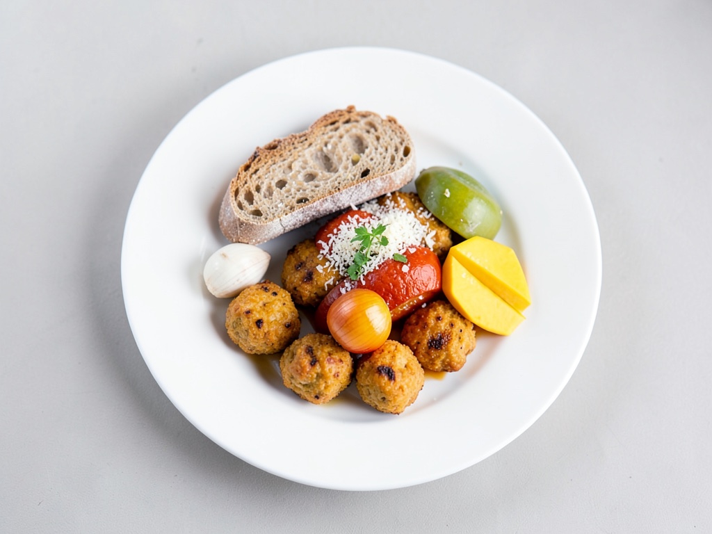 Nugget di pollo con tataki di mango
