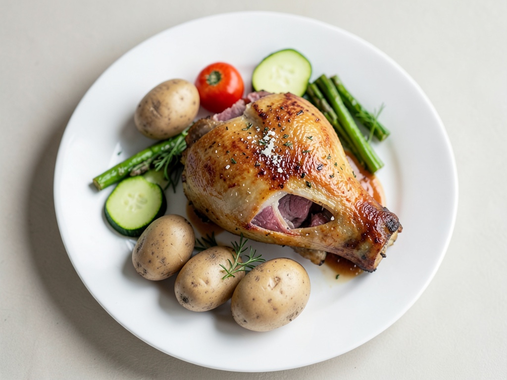 Cosce di pollo al forno con verdure miste