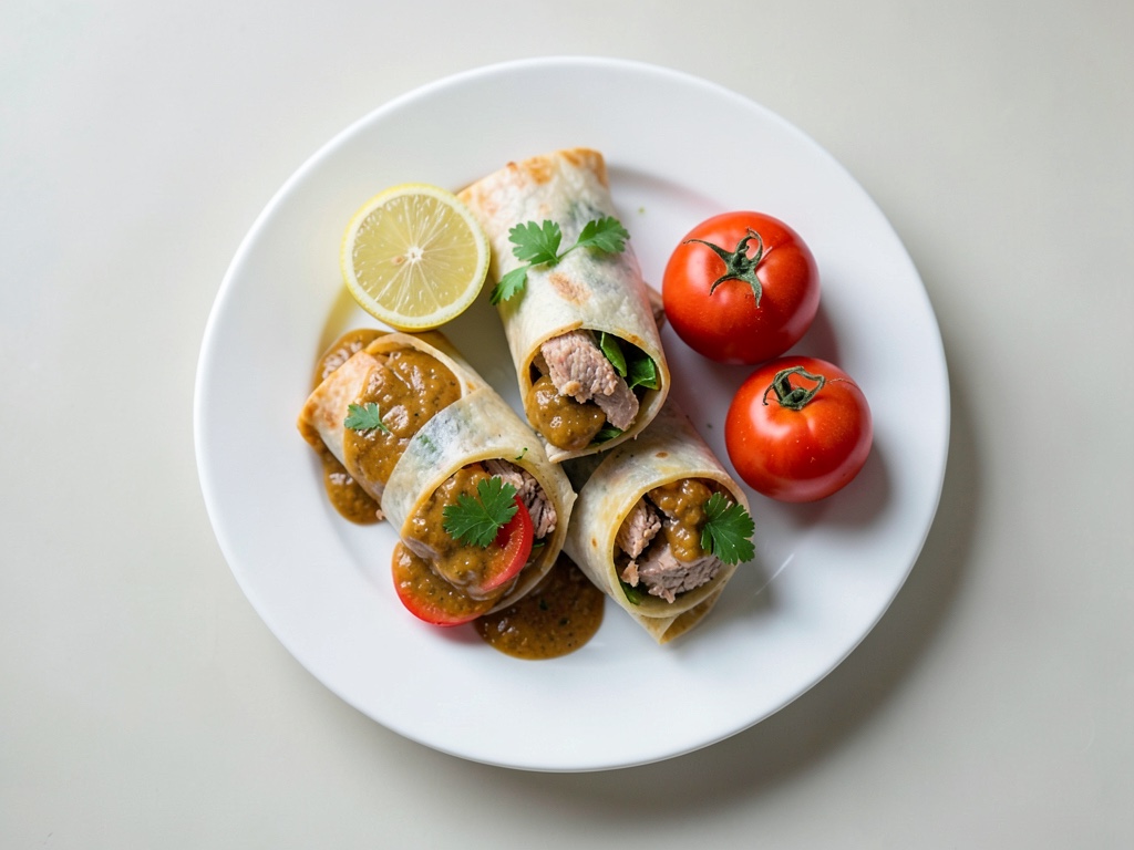 Wrap di pollo con salsa al curry cremosa