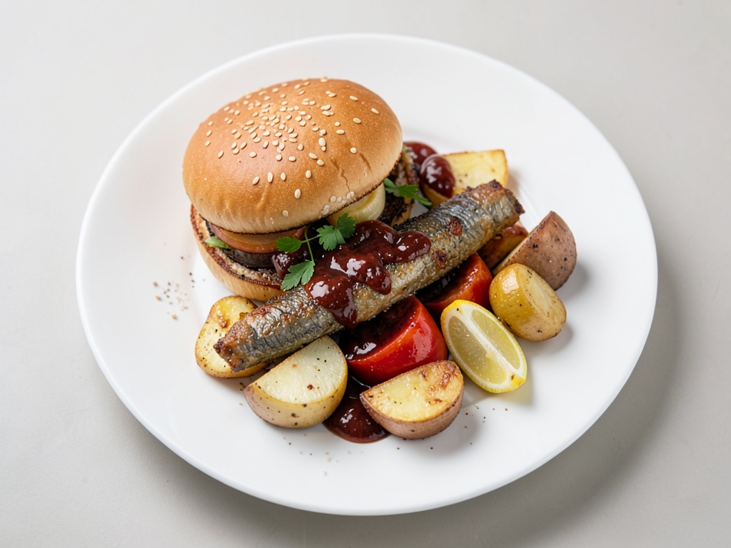Hamburger Pannfisch: Merluzzo con patate fritte e salsa al senape