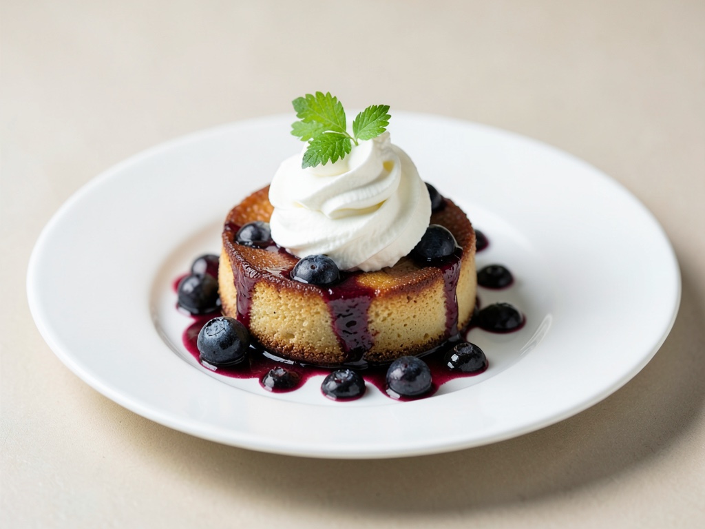 Blaubeer-Clafoutis mit Schlagsahne