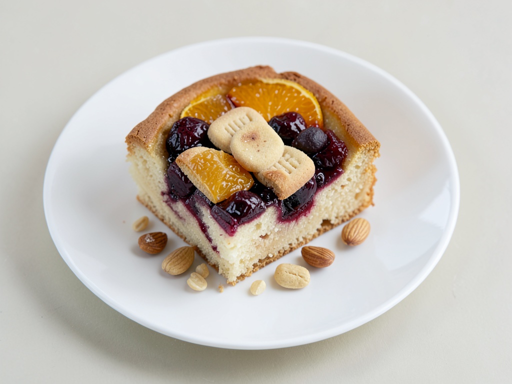 Torta ai mirtilli e arance