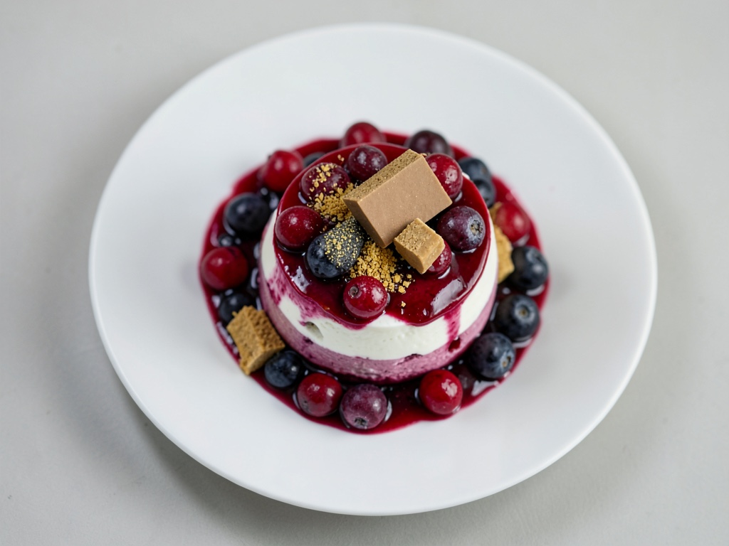 Gelato ai mirtilli con torrone