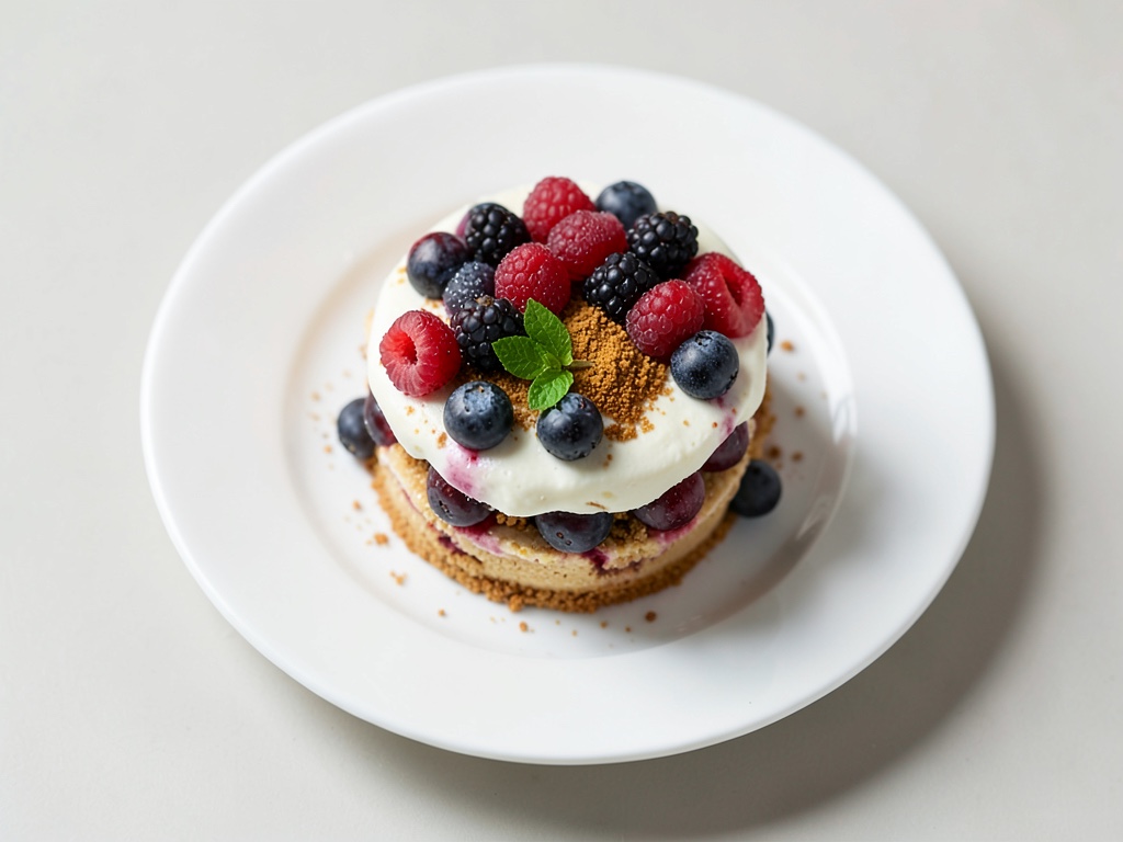 Trifle fruttato ai mirtilli e pesche