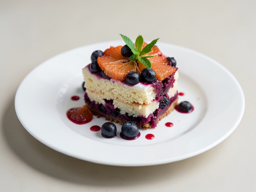 Grapefruit-Heidelbeerkuchen